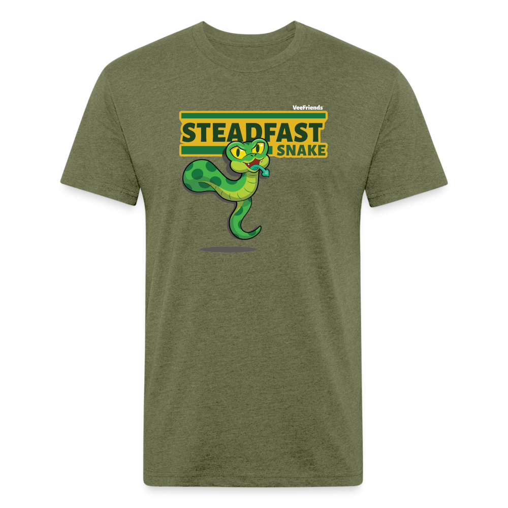 Steadfast Snake Character Comfort Adult Tee - heather military green