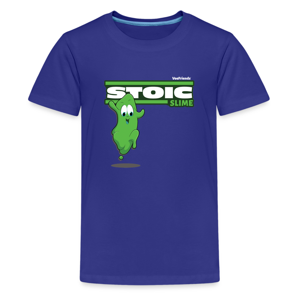 Stoic Slime Character Comfort Kids Tee - royal blue