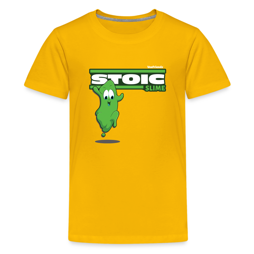 Stoic Slime Character Comfort Kids Tee - sun yellow