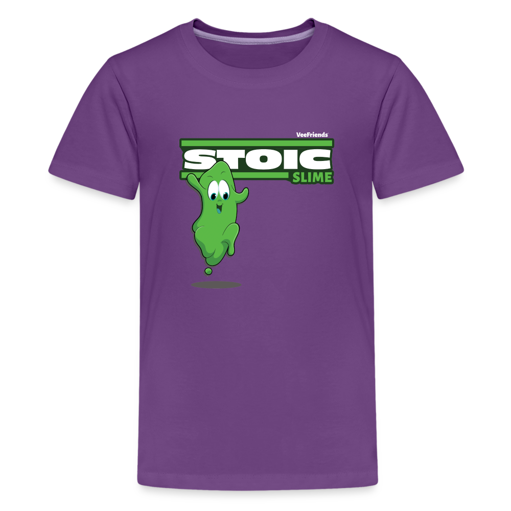 Stoic Slime Character Comfort Kids Tee - purple