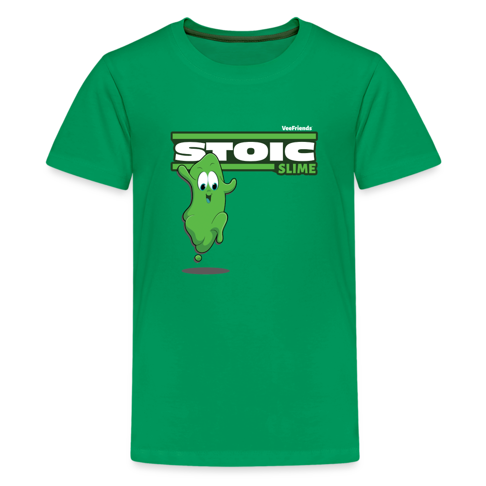 Stoic Slime Character Comfort Kids Tee - kelly green