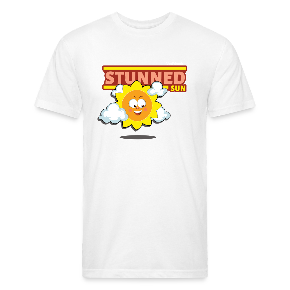 Stunned Sun Character Comfort Adult Tee - white