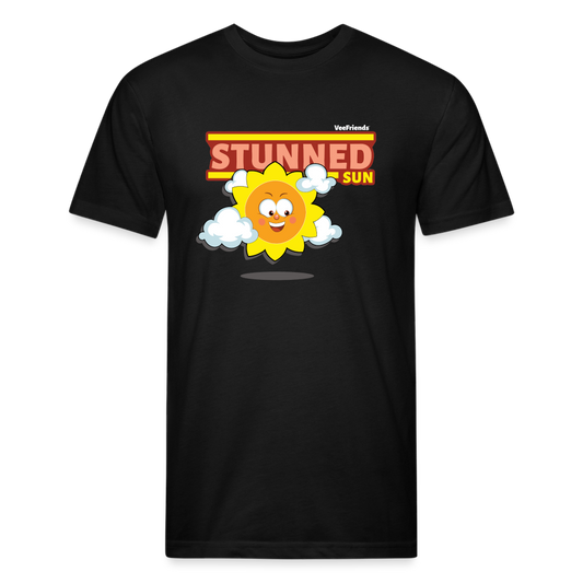 Stunned Sun Character Comfort Adult Tee - black