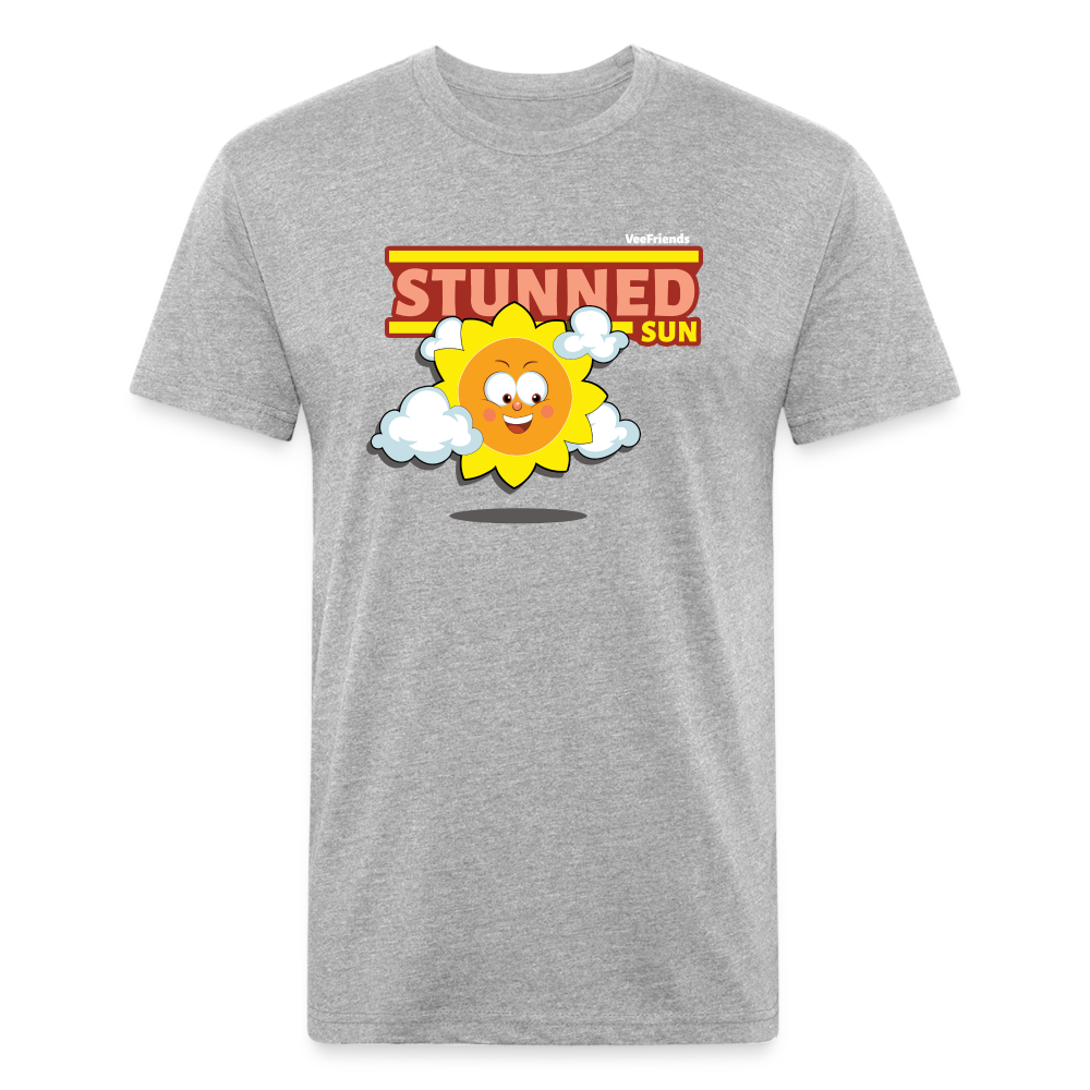 Stunned Sun Character Comfort Adult Tee - heather gray