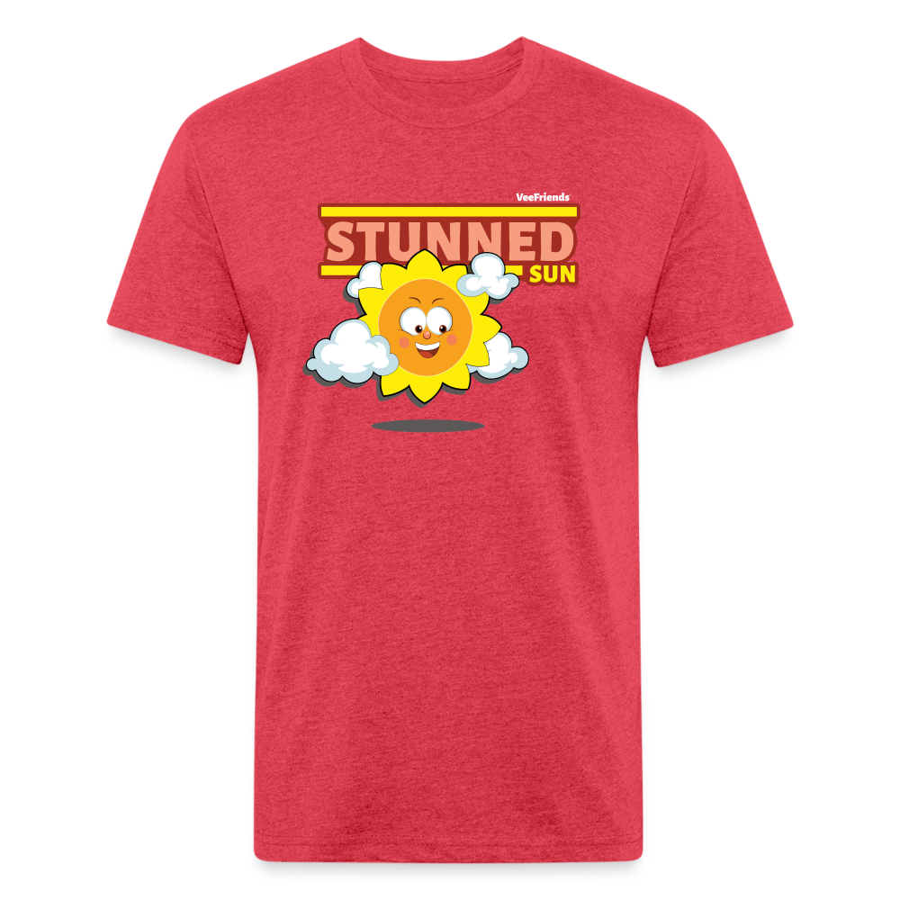 Stunned Sun Character Comfort Adult Tee - heather red