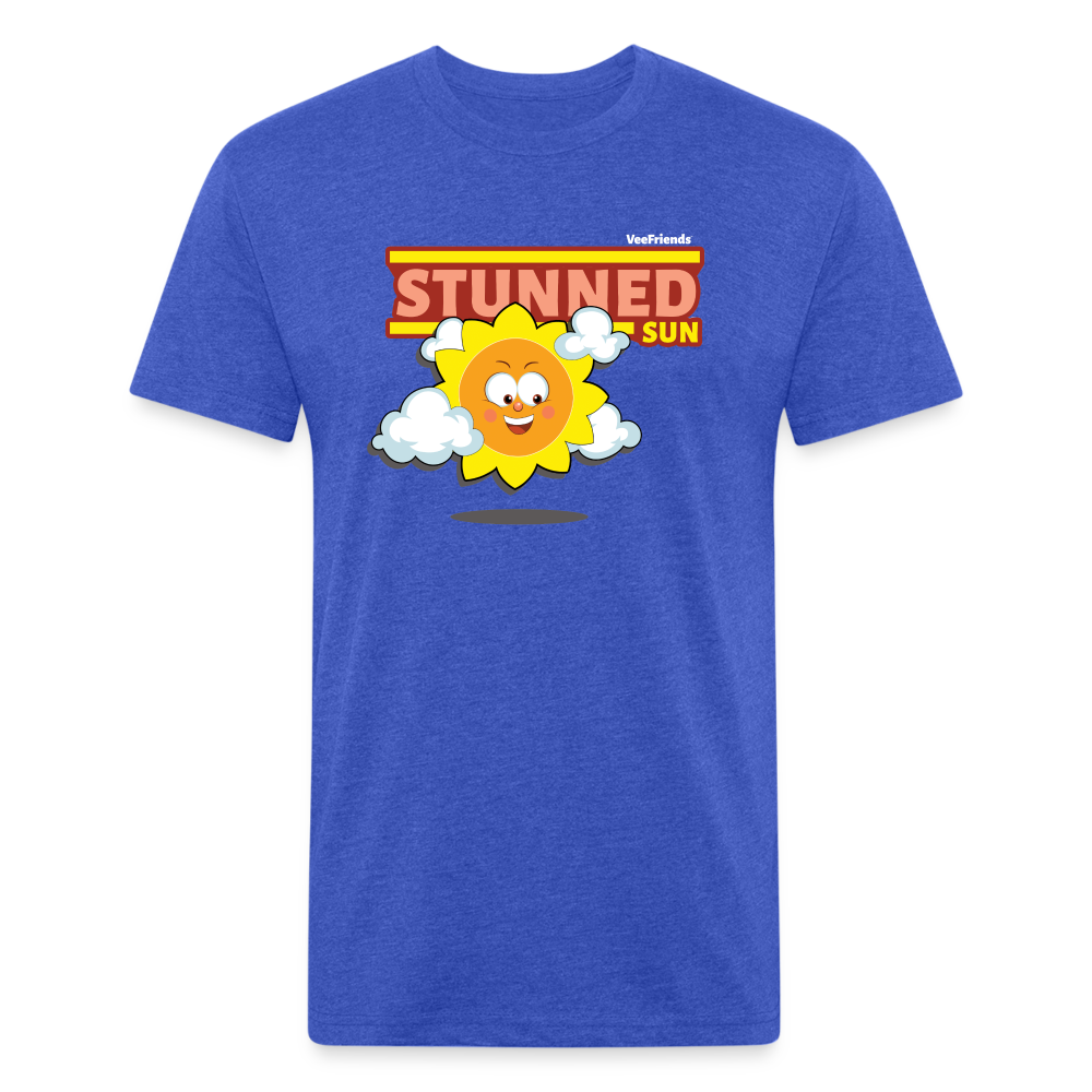 Stunned Sun Character Comfort Adult Tee - heather royal