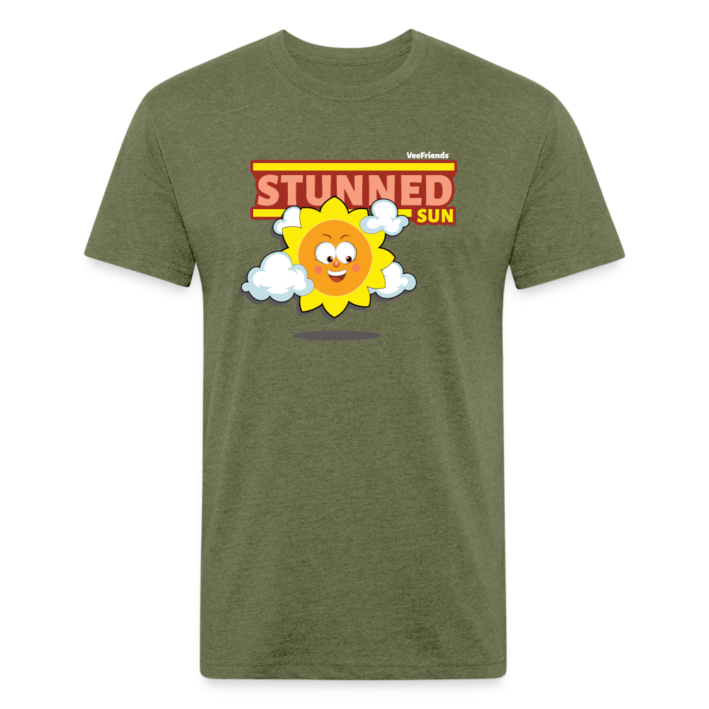 Stunned Sun Character Comfort Adult Tee - heather military green