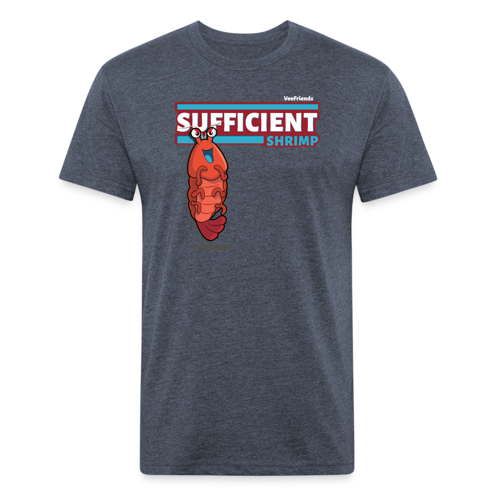 Sufficient Shrimp Character Comfort Adult Tee - heather navy