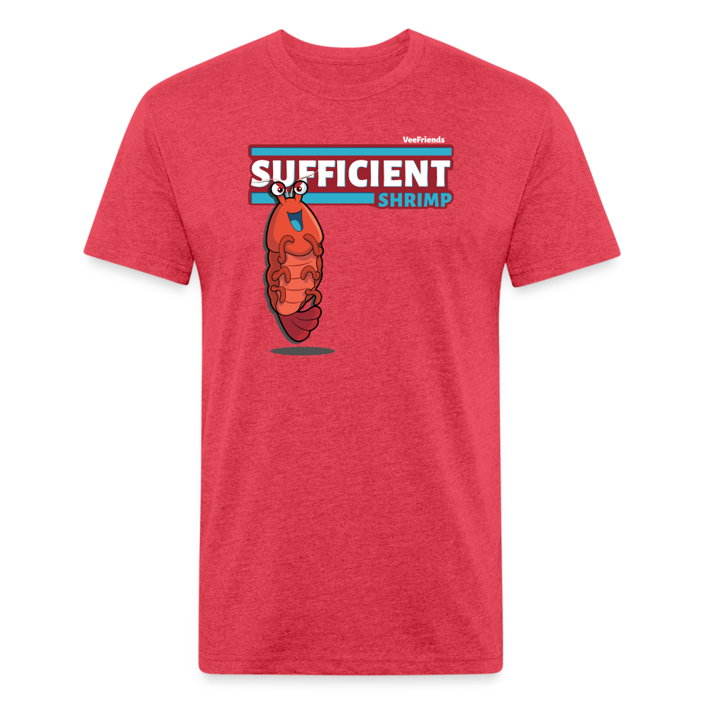 Sufficient Shrimp Character Comfort Adult Tee - heather red