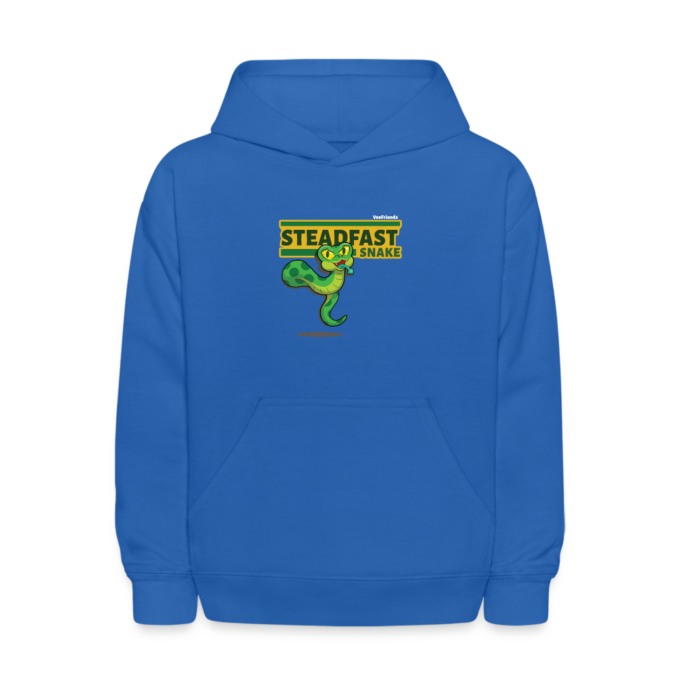 Steadfast Snake Character Comfort Kids Hoodie - royal blue