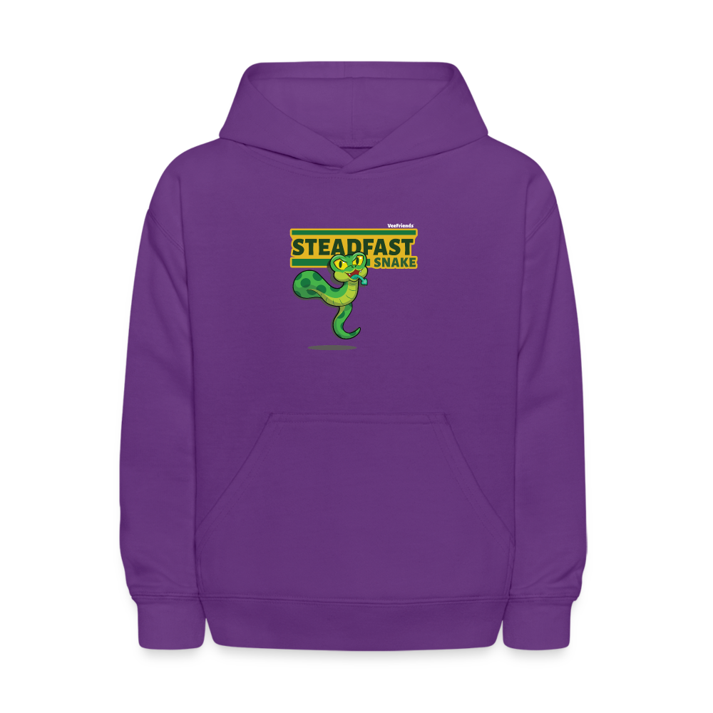 Steadfast Snake Character Comfort Kids Hoodie - purple