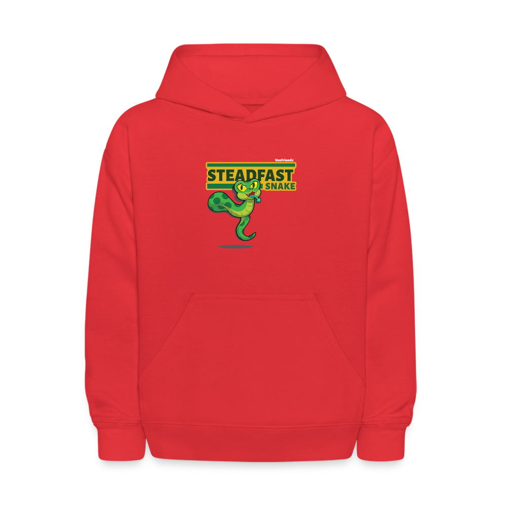 Steadfast Snake Character Comfort Kids Hoodie - red