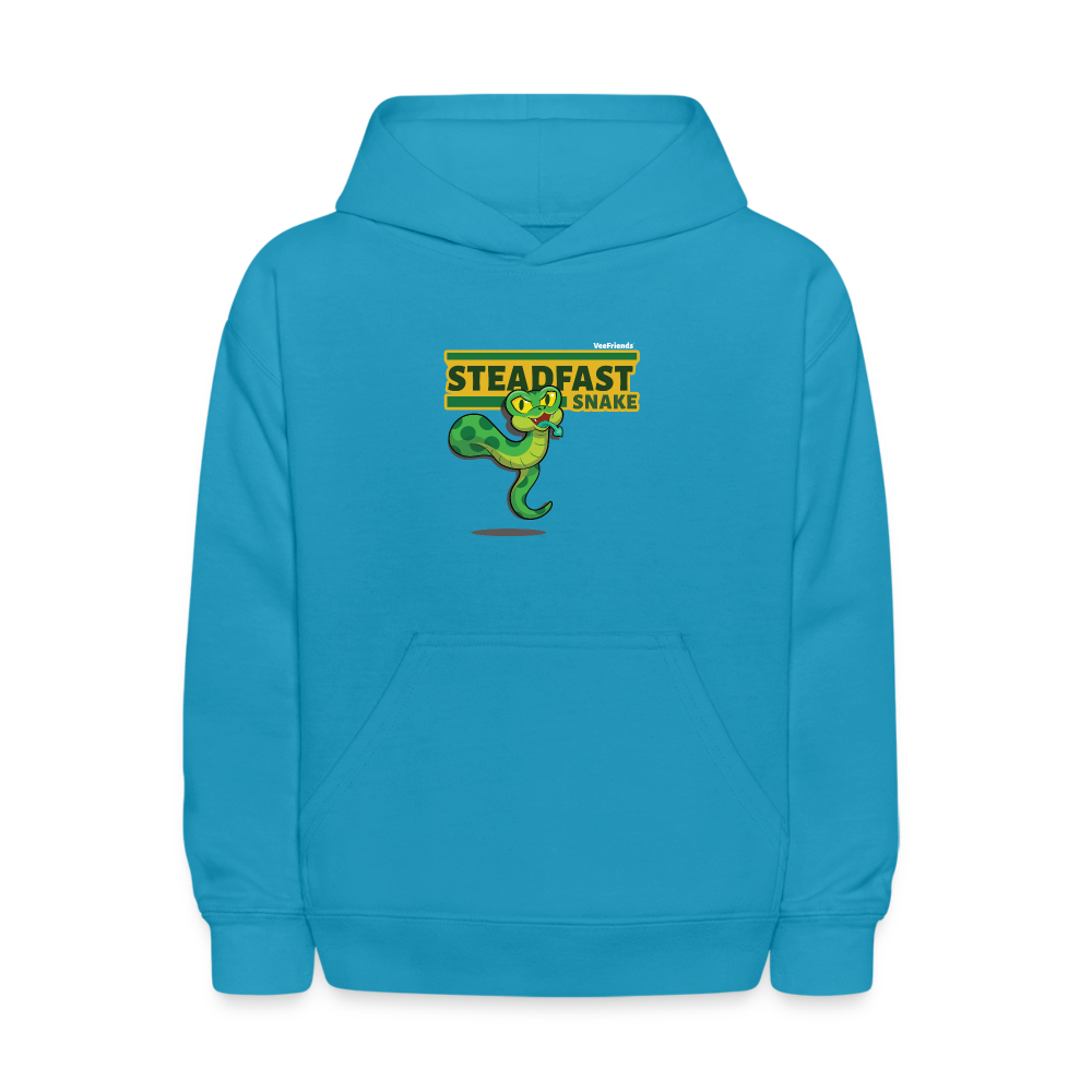 Steadfast Snake Character Comfort Kids Hoodie - turquoise