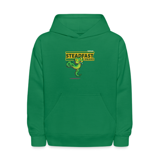 Steadfast Snake Character Comfort Kids Hoodie - kelly green