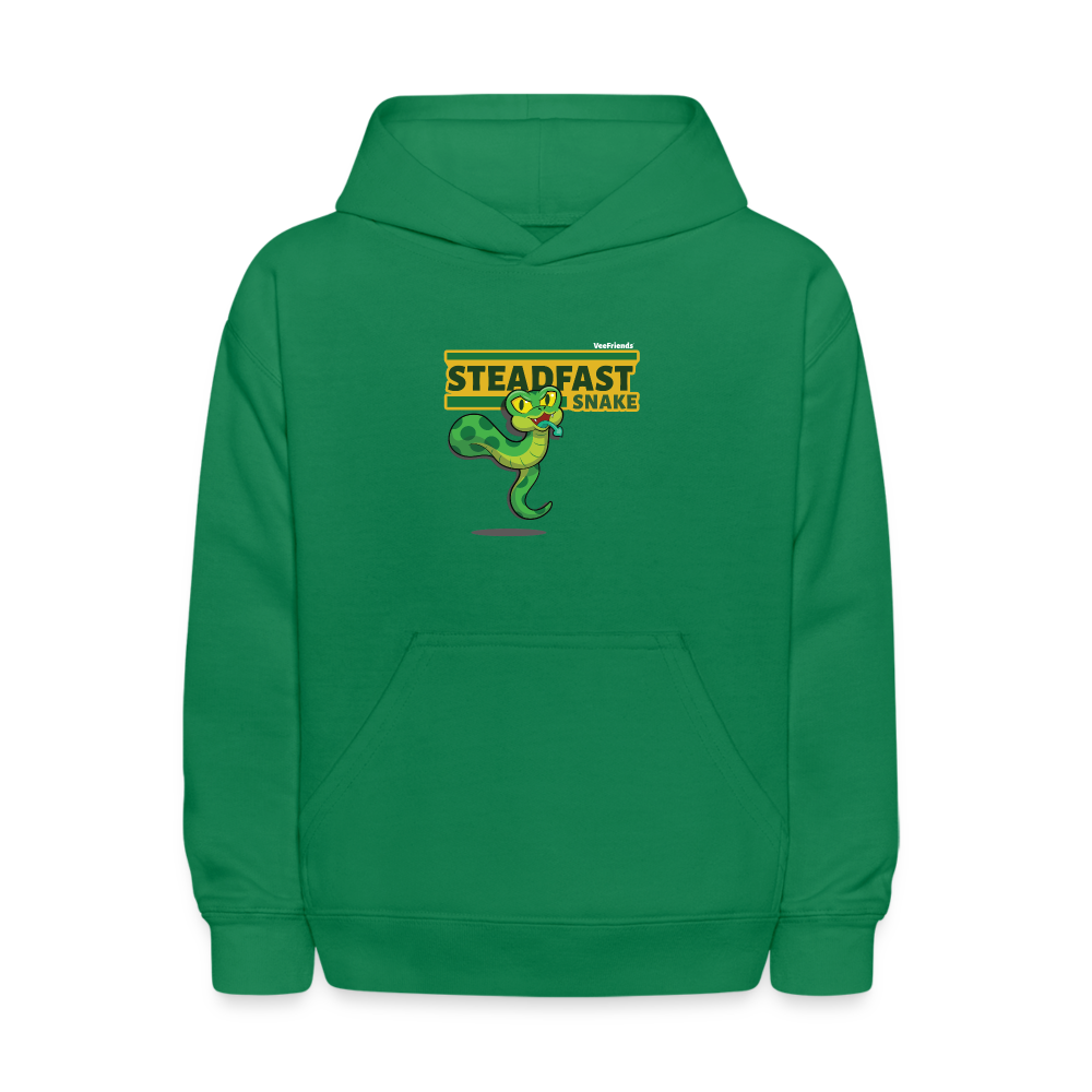 Steadfast Snake Character Comfort Kids Hoodie - kelly green