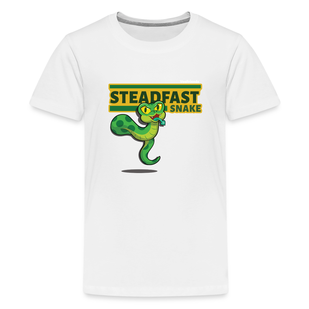 Steadfast Snake Character Comfort Kids Tee - white