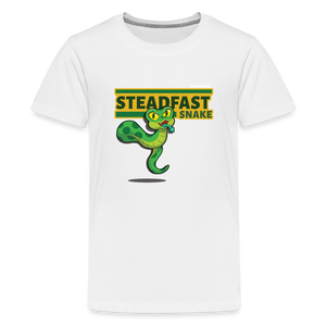 Steadfast Snake Character Comfort Kids Tee - white