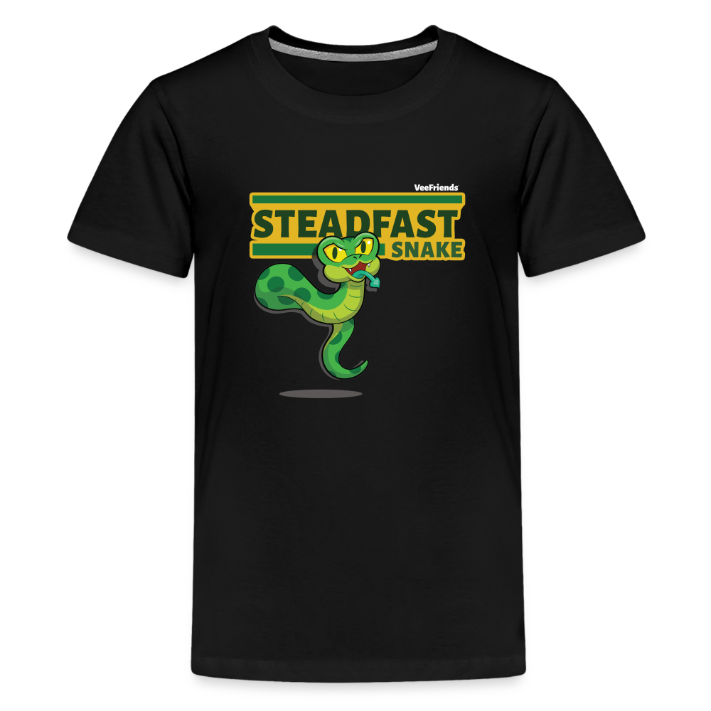 Steadfast Snake Character Comfort Kids Tee - black