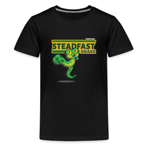 
            
                Load image into Gallery viewer, Steadfast Snake Character Comfort Kids Tee - black
            
        