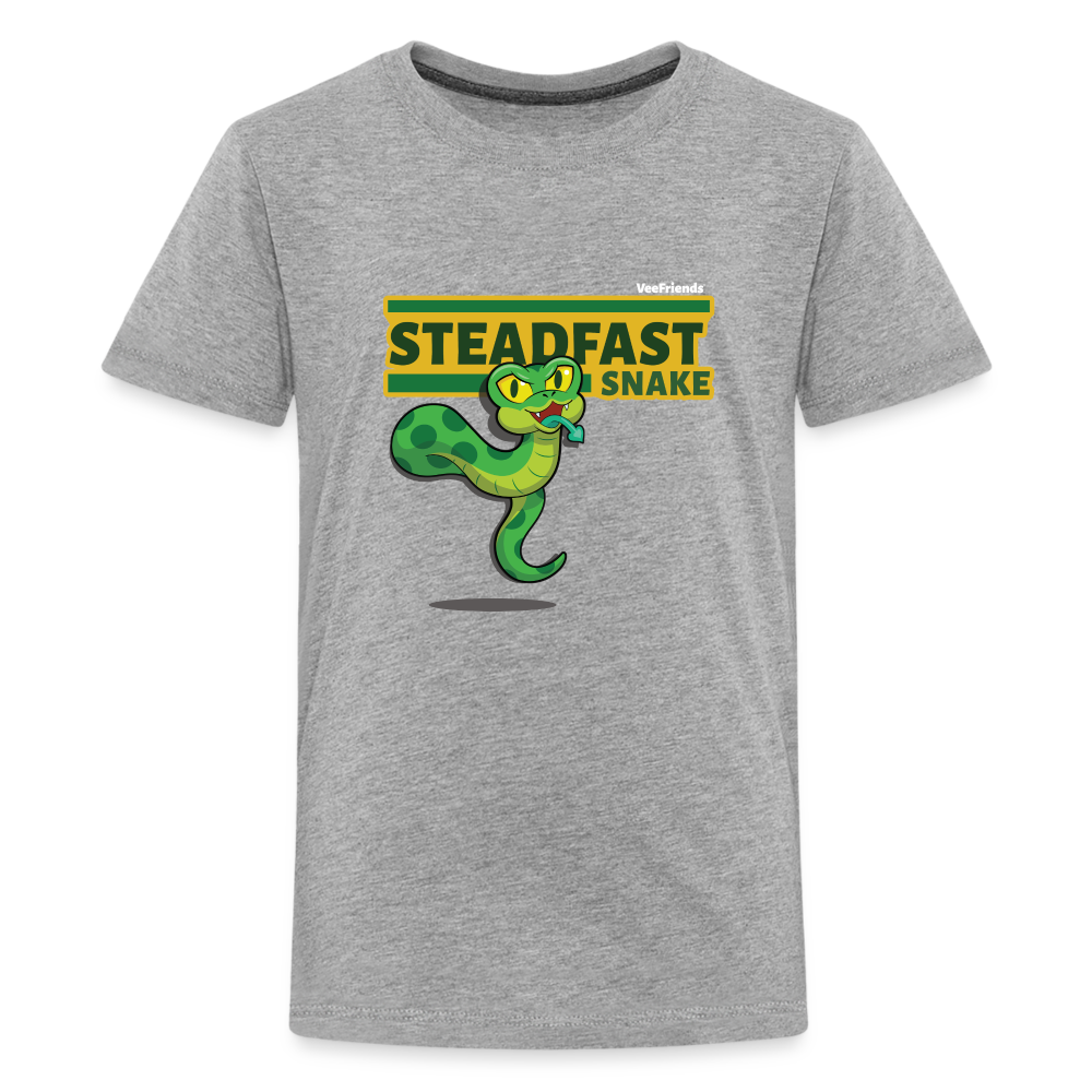 
            
                Load image into Gallery viewer, Steadfast Snake Character Comfort Kids Tee - heather gray
            
        