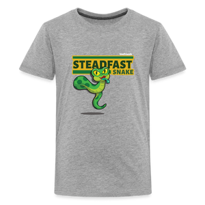 
            
                Load image into Gallery viewer, Steadfast Snake Character Comfort Kids Tee - heather gray
            
        