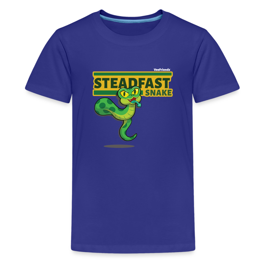 Steadfast Snake Character Comfort Kids Tee - royal blue