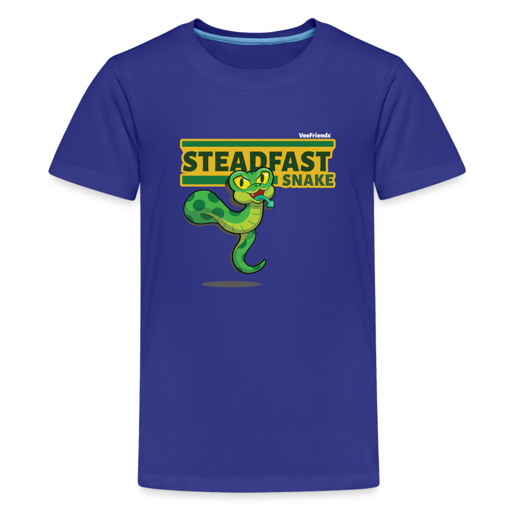 
            
                Load image into Gallery viewer, Steadfast Snake Character Comfort Kids Tee - royal blue
            
        