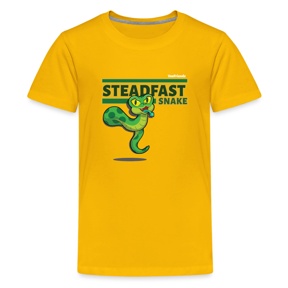 Steadfast Snake Character Comfort Kids Tee - sun yellow