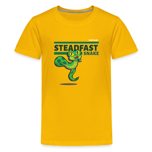 
            
                Load image into Gallery viewer, Steadfast Snake Character Comfort Kids Tee - sun yellow
            
        