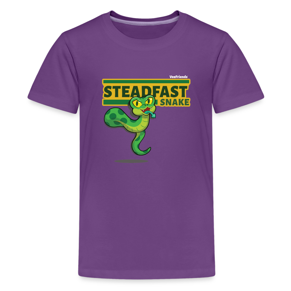 Steadfast Snake Character Comfort Kids Tee - purple