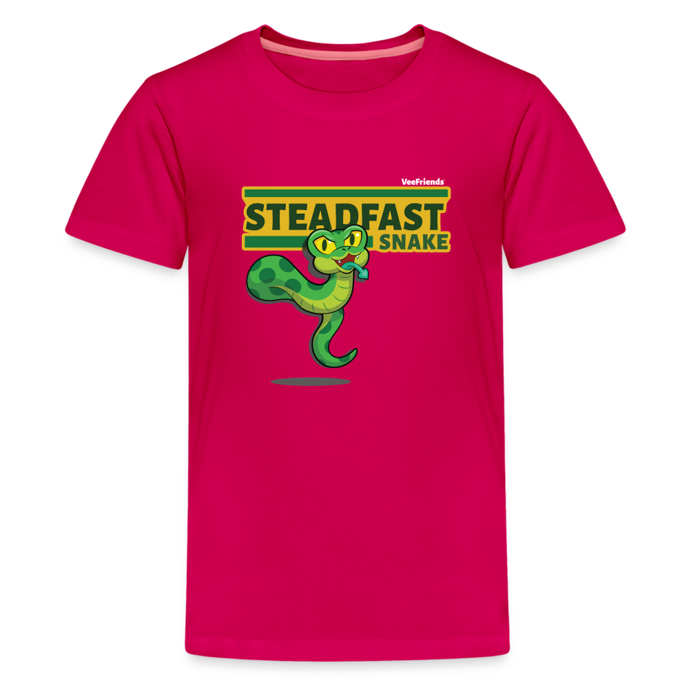 Steadfast Snake Character Comfort Kids Tee - dark pink