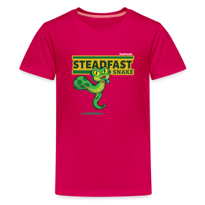 
            
                Load image into Gallery viewer, Steadfast Snake Character Comfort Kids Tee - dark pink
            
        