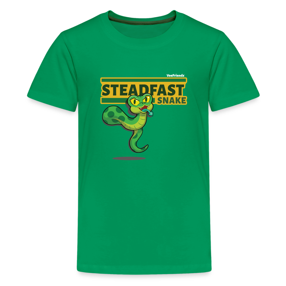 Steadfast Snake Character Comfort Kids Tee - kelly green