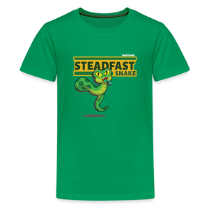 Steadfast Snake Character Comfort Kids Tee - kelly green