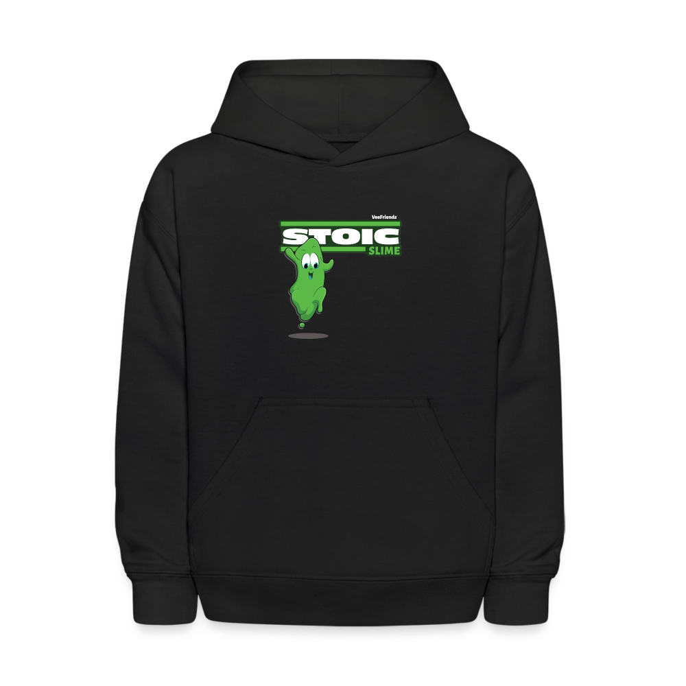 Stoic Slime Character Comfort Kids Hoodie - black