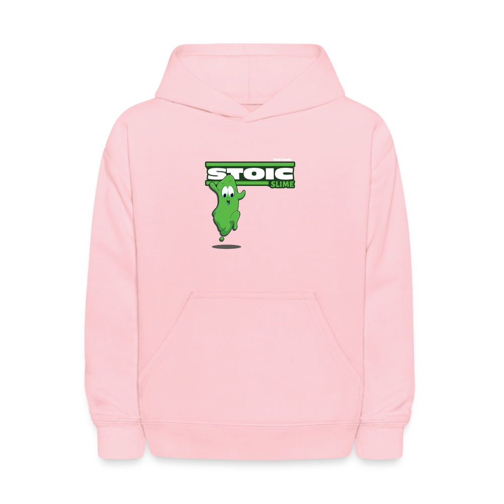 Stoic Slime Character Comfort Kids Hoodie - pink