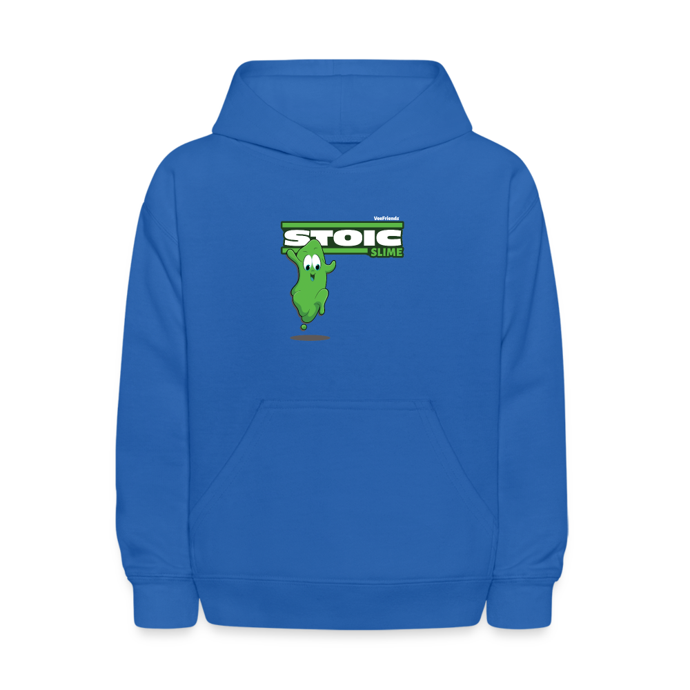 Stoic Slime Character Comfort Kids Hoodie - royal blue