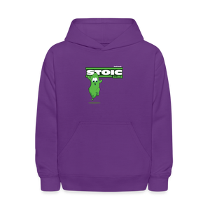 Stoic Slime Character Comfort Kids Hoodie - purple