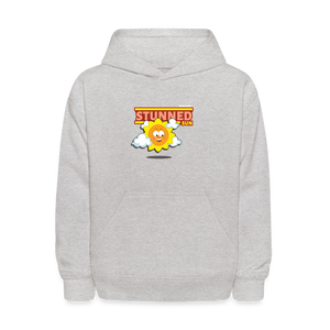 Stunned Sun Character Comfort Kids Hoodie - heather gray