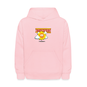 Stunned Sun Character Comfort Kids Hoodie - pink