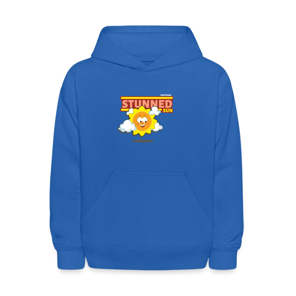 Stunned Sun Character Comfort Kids Hoodie - royal blue