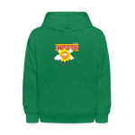 Stunned Sun Character Comfort Kids Hoodie - kelly green