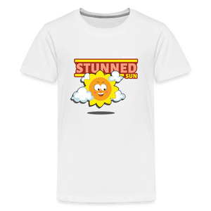
            
                Load image into Gallery viewer, Stunned Sun Character Comfort Kids Tee - white
            
        