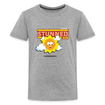 Stunned Sun Character Comfort Kids Tee - heather gray