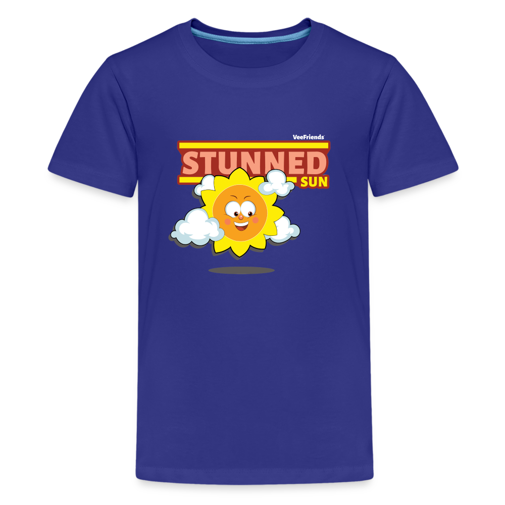 
            
                Load image into Gallery viewer, Stunned Sun Character Comfort Kids Tee - royal blue
            
        