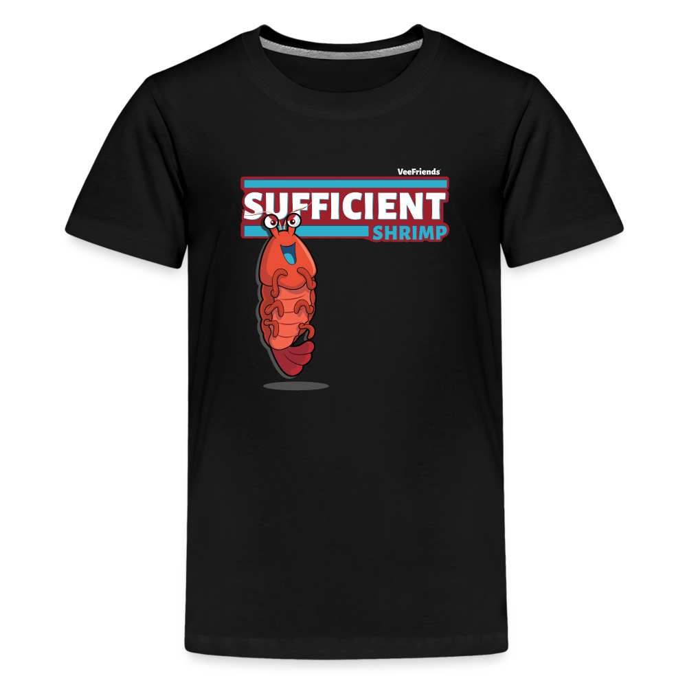 Sufficient Shrimp Character Comfort Kids Tee - black