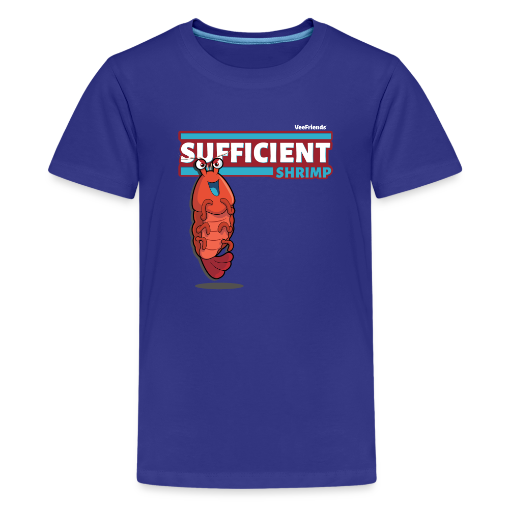 Sufficient Shrimp Character Comfort Kids Tee - royal blue