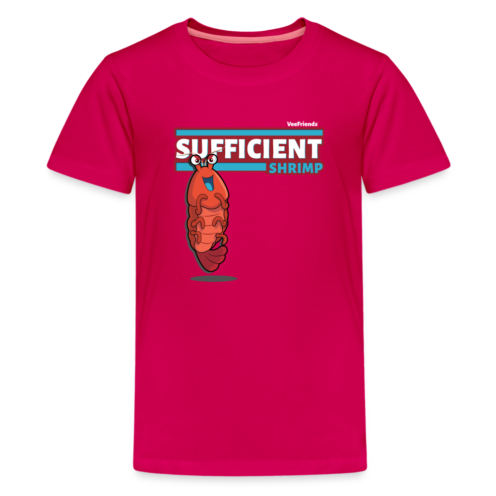 Sufficient Shrimp Character Comfort Kids Tee - dark pink