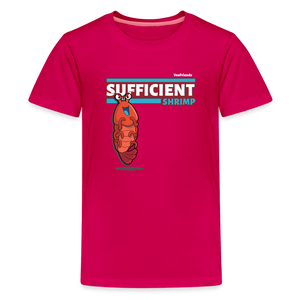 
            
                Load image into Gallery viewer, Sufficient Shrimp Character Comfort Kids Tee - dark pink
            
        