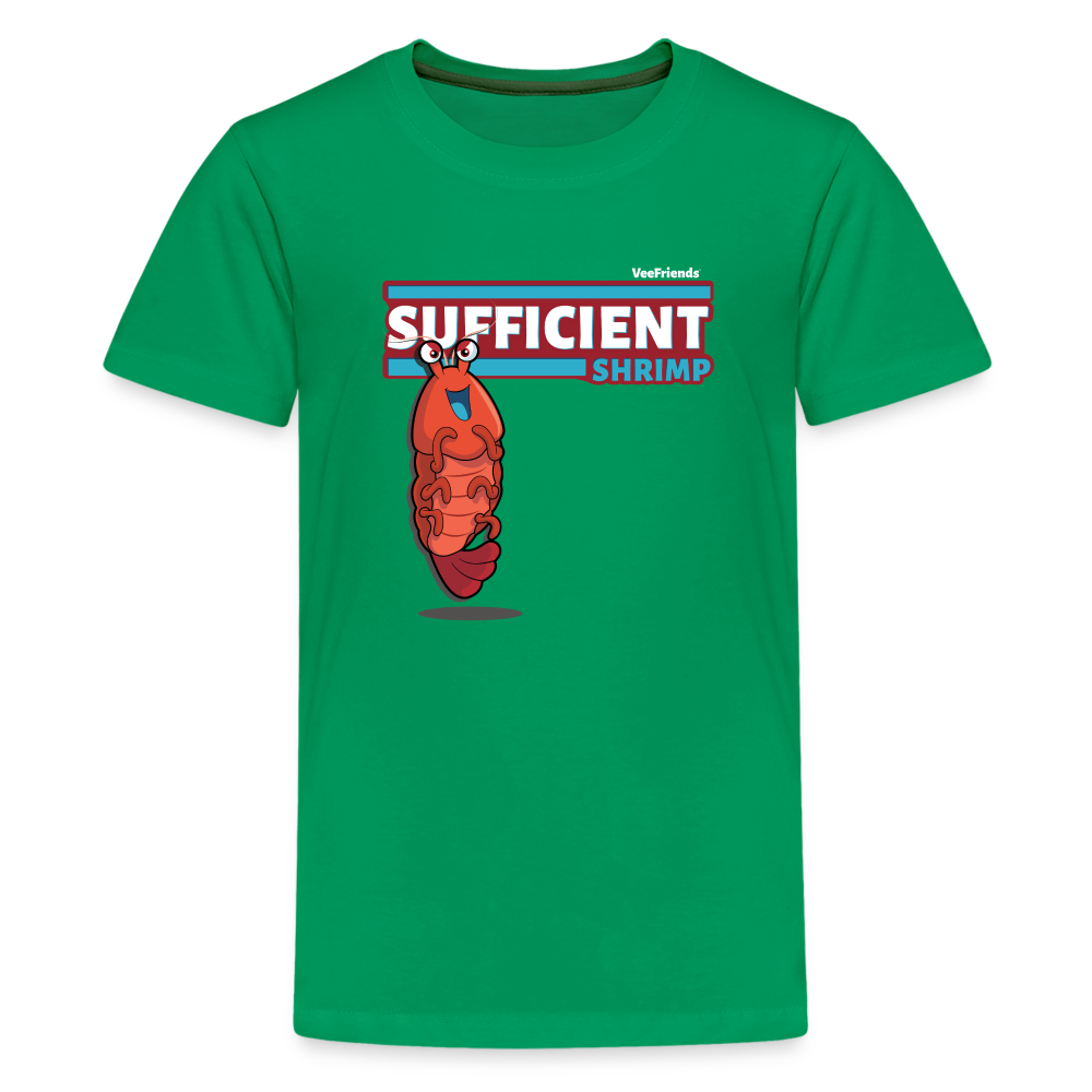 Sufficient Shrimp Character Comfort Kids Tee - kelly green